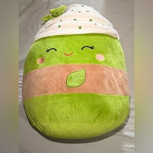 Squishmallows | Zap Bright Matcha Green Plush with Rainbow Logo Tag